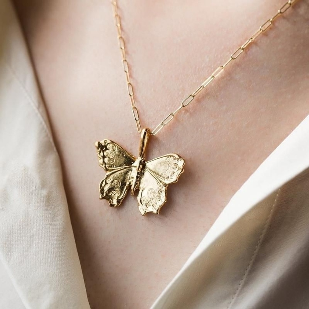 GOLD FILLED Chain with Butterfly Pendant